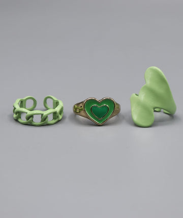 Set Of three Enamel Ring